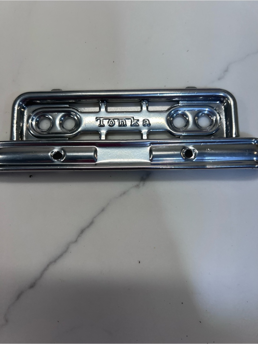 Tonka Chrome Metal License Plate Frame - Silver
